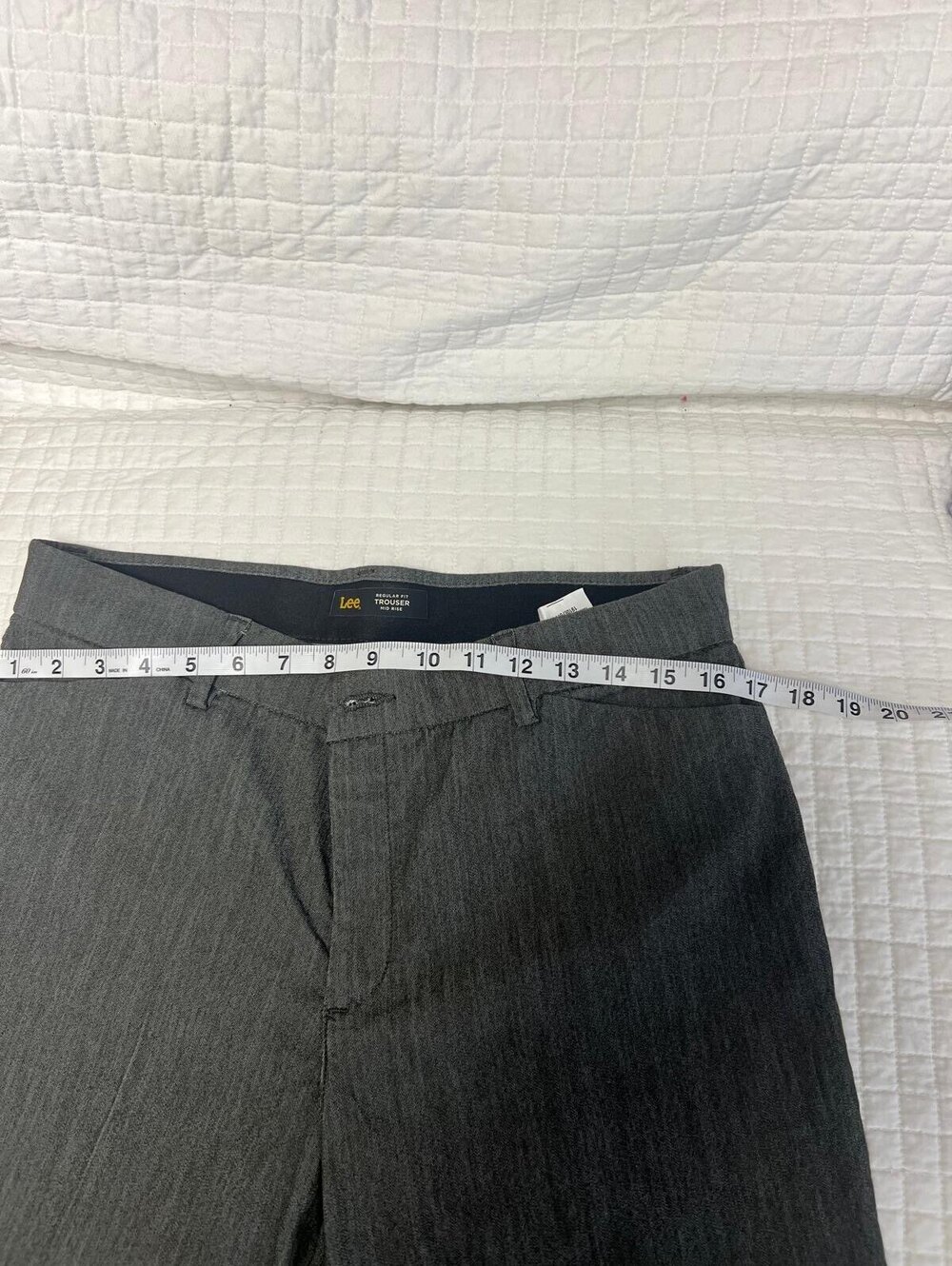 Lee Regular Fit Trouser Gray Mid Rise Regular M Flex Motion - Picture 4 of 12